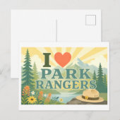 "Ik [Hart] Park Rangers" Briefkaart (Voorkant / Achterkant)