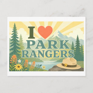 "Ik [Hart] Park Rangers" Briefkaart