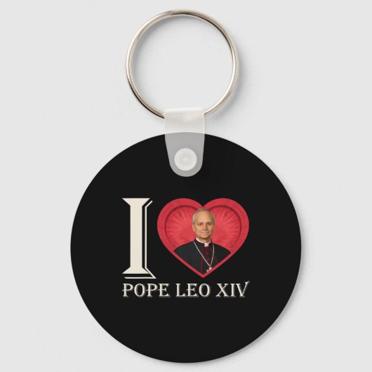 Ik Hart Paus Robert Francis Prevost Leo XIV 267th Sleutelhanger (Voorkant)
