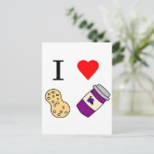 Ik hart Peanut Butter en Jelly Briefkaart (Staand voorkant)