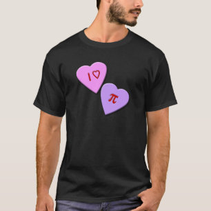 Ik hart Pi Snoep harten T-shirt