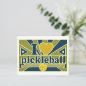 "Ik [Hart] Pickleball" Briefkaart (Staand voorkant)