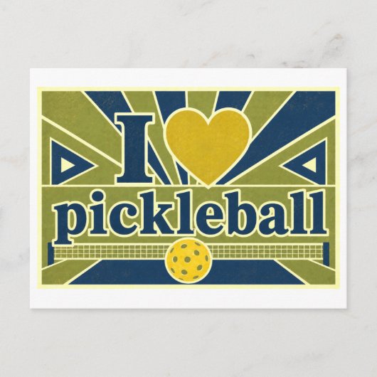 "Ik [Hart] Pickleball" Briefkaart (Voorkant)
