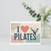 "Ik [Hart] Pilates" Briefkaart (Staand voorkant)