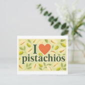 "Ik [Hart] Pistachen" Briefkaart (Staand voorkant)