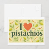 "Ik [Hart] Pistachen" Briefkaart (Voorkant / Achterkant)