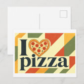 "Ik [Hart] Pizza" Briefkaart (Voorkant / Achterkant)