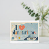 "Ik [Hart] Planetaria" Briefkaart (Staand voorkant)
