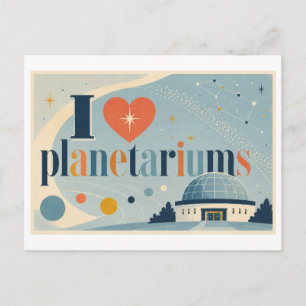 "Ik [Hart] Planetaria" Briefkaart