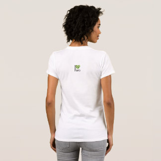 Ik Hart Planten Dames Slank Model T-shirt