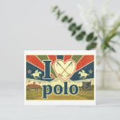 "Ik [Hart] Polo" Briefkaart (Staand voorkant)