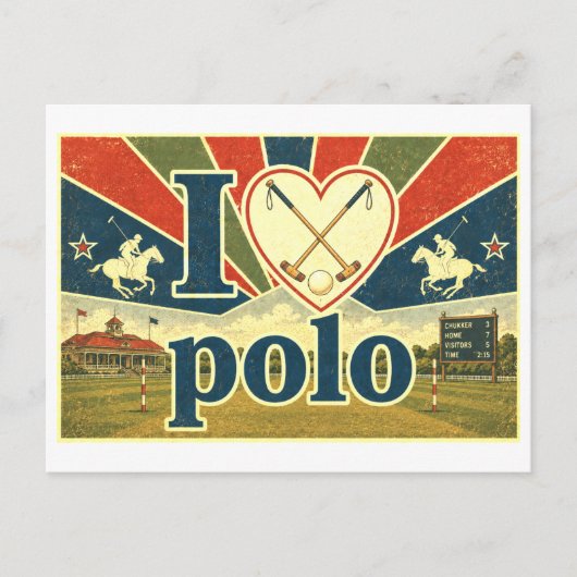 "Ik [Hart] Polo" Briefkaart (Voorkant)