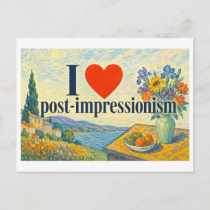 "Ik [Hart] Post-Impressionisme" Briefkaart