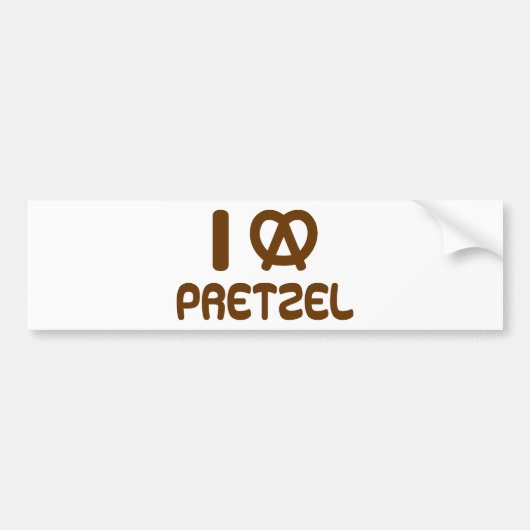 Ik hart Pretzel Bumpersticker (Voorkant)