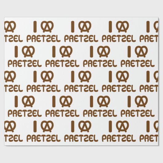 Ik hart Pretzel Cadeaupapier (Vlak)