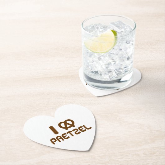 Ik hart Pretzel Kartonnen Onderzetters (Insitu)