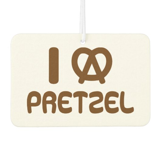 Ik hart Pretzel Luchtverfrisser (Voorkant)
