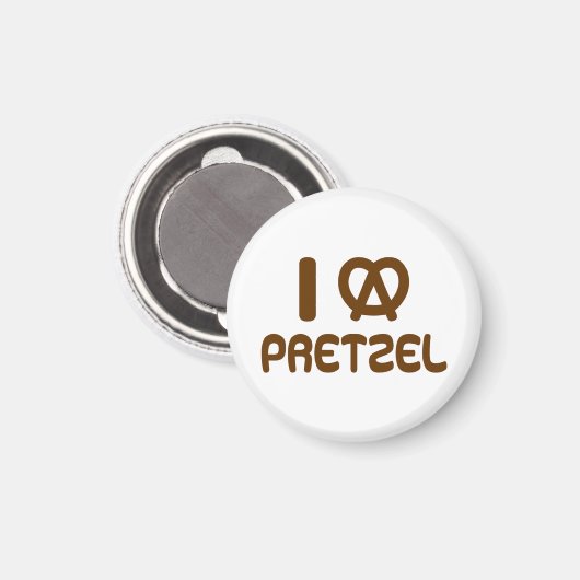 Ik hart Pretzel Magneet (Voorkant / Achterkant)