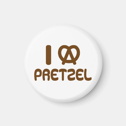 Ik hart Pretzel Magneet (Voorkant)
