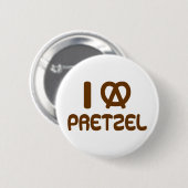 Ik hart Pretzel Ronde Button 5,7 Cm (Voorkant /achterkant)