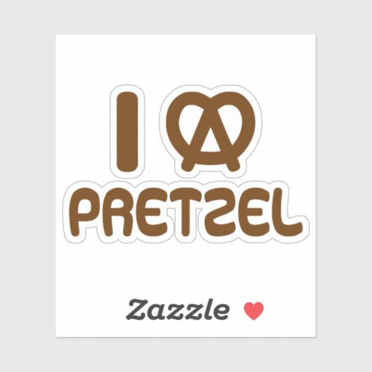 Ik hart Pretzel Sticker (Vel)