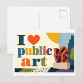 "Ik [Hart] Publieke Kunst" Briefkaart (Voorkant / Achterkant)