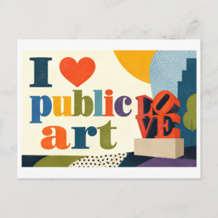 "Ik [Hart] Publieke Kunst" Briefkaart