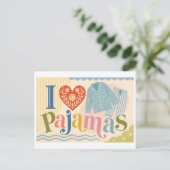 "Ik [Hart] Pyjama's" Briefkaart (Staand voorkant)