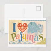 "Ik [Hart] Pyjama's" Briefkaart (Voorkant / Achterkant)