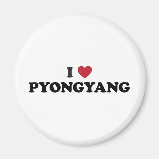 Ik hart Pyongyang Noord-Korea Magneet (Voorkant)