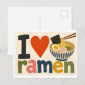 "Ik [Hart] Ramen" Briefkaart (Voorkant / Achterkant)