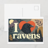 "Ik [Hart] Ravens" Briefkaart (Voorkant / Achterkant)
