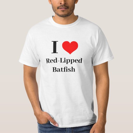 Ik hart Red-Lipped Batfish T-shirt (Voorkant)