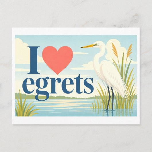 "Ik [Hart] Reigers" Briefkaart (Voorkant)