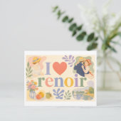 "Ik [Hart] Renoir" Briefkaart (Staand voorkant)