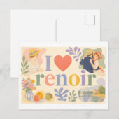 "Ik [Hart] Renoir" Briefkaart (Voorkant / Achterkant)