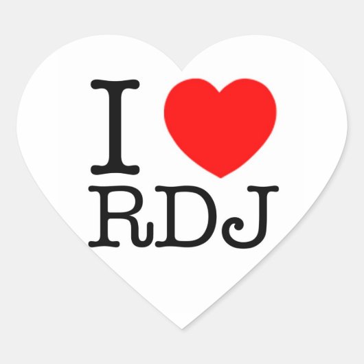 Ik hart Robert Downey Jr. sticker (Voorkant)