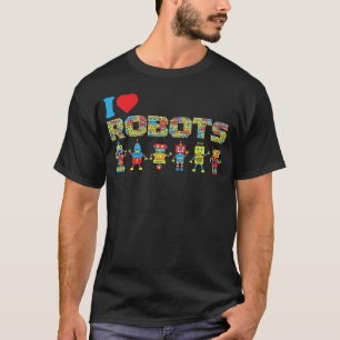 Ik hart Robots elke dag of Apparel T-shirt