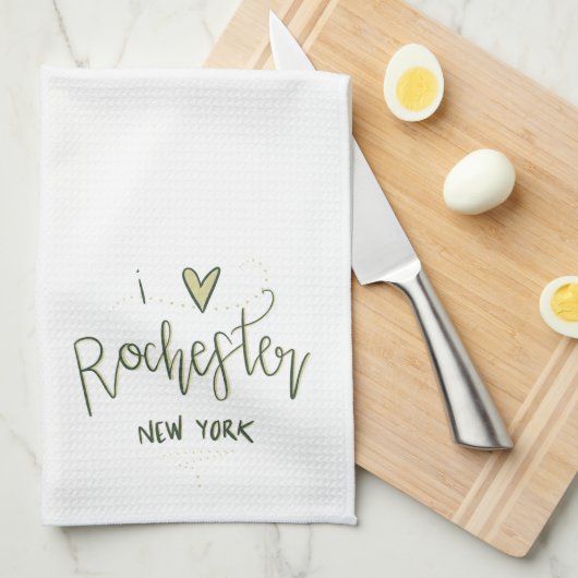 "Ik hart Rochester NY" Kitchen Towel [Summer] Theedoek (Quarter Fold)