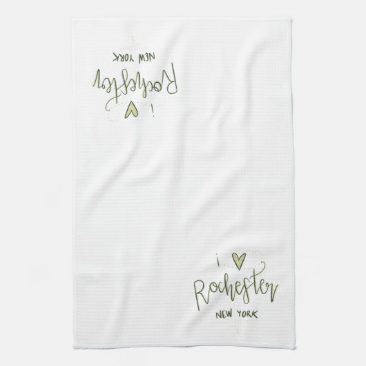 "Ik hart Rochester NY" Kitchen Towel [Summer] Theedoek (Verticaal)