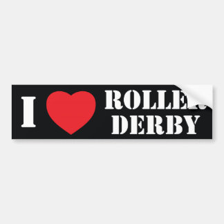 Ik hart Roller Derby Bumpersticker