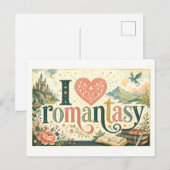 "Ik [Hart] Romantasy" Briefkaart (Voorkant / Achterkant)