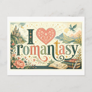 "Ik [Hart] Romantasy" Briefkaart
