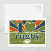 "Ik [Hart] Rugby" Briefkaart (Voorkant / Achterkant)