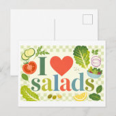 "Ik [Hart] Salades" Briefkaart (Voorkant / Achterkant)