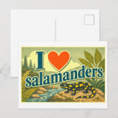 "Ik [Hart] Salamanders" Briefkaart (Voorkant / Achterkant)