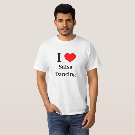 Ik hart Salsa Dancing T-shirt (Voorkant volledig)