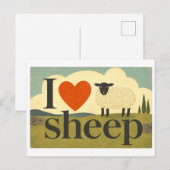 "Ik [Hart] Schapen" Briefkaart (Voorkant / Achterkant)