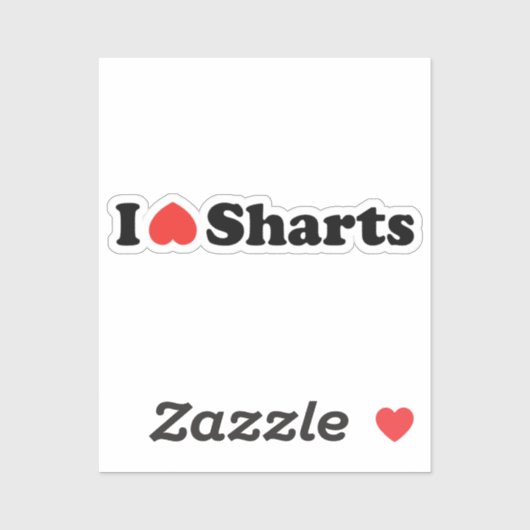 Ik Hart Scheten Sticker (Vel)