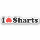 Ik Hart Scheten Sticker (Voorkant)